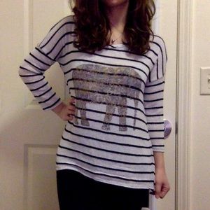 Striped Elephant Long Sleeve Shirt